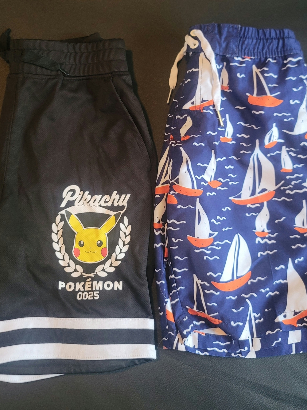 Boys Shorts Lot Pokemon Pikachu Swim Trunks Boats M Medium